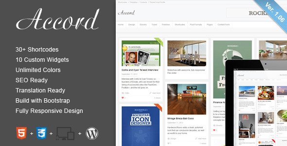 Accord - Responsive WordPress Blog Theme - Personal Blog / Magazine