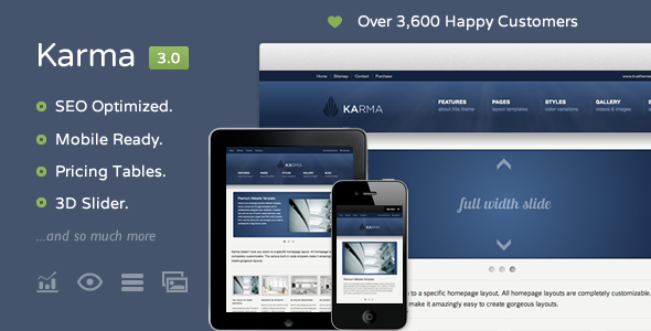 Karma - Clean and Modern Website Template - Corporate Site Templates