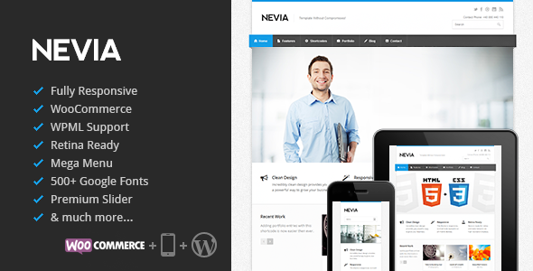 Nevia - Responsive Multi-Purpose WordPress Theme - Business Corporate