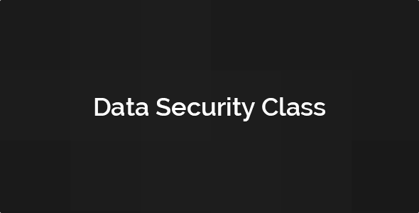 Data Security Class - CodeCanyon Item for Sale
