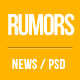 Rumors - News / Magazine PSD Template - ThemeForest Item for Sale