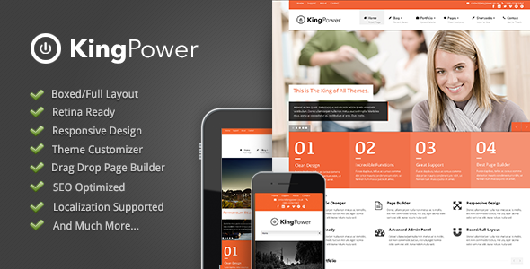 King Power - Retina Ready Multi-Purpose Theme - Corporate WordPress
