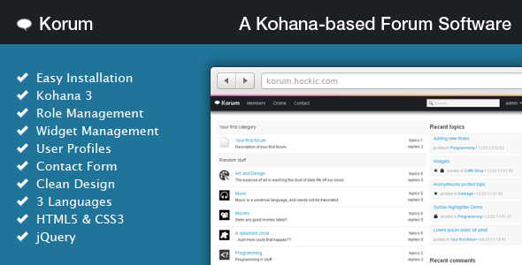 Korum - A Kohana-based Forum Software - CodeCanyon Item for Sale