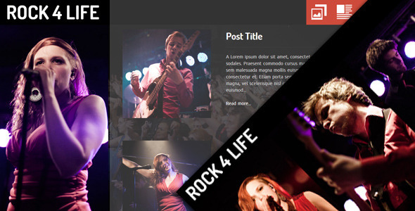 Rock4Life- Responsive Template for Bands/Musicians - Entertainment Site Templates