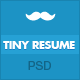 Tiny - Online Professional Resume PSD - ThemeForest Item for Sale