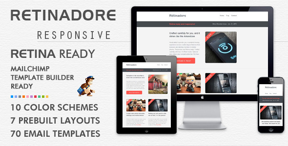 Retinadore - Responsive Email Newsletter Template - Email Templates Marketing