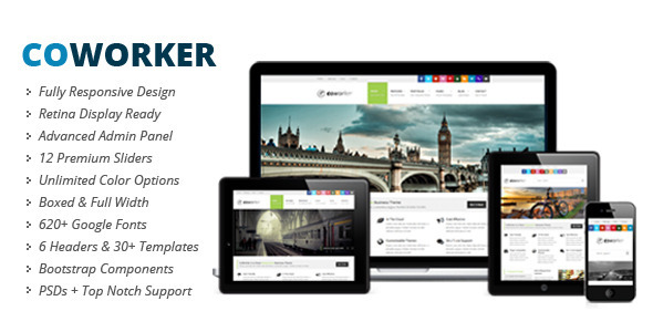 CoWorker | Responsive Retina Multi-Purpose Theme - Corporate WordPress
