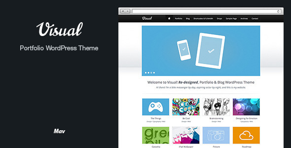Visual HTML5 Wordpress Theme - Portfolio Creative