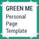 Green Me - Responsive Personal Page Template - ThemeForest Item for Sale