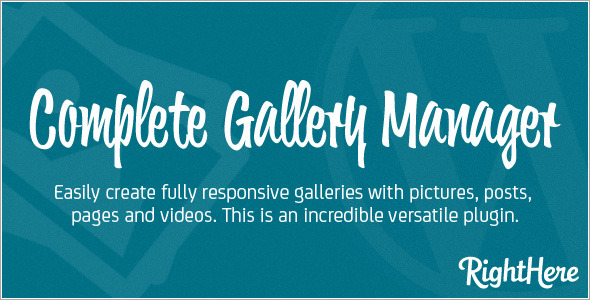 Complete Gallery Manager for WordPress - CodeCanyon Item for Sale