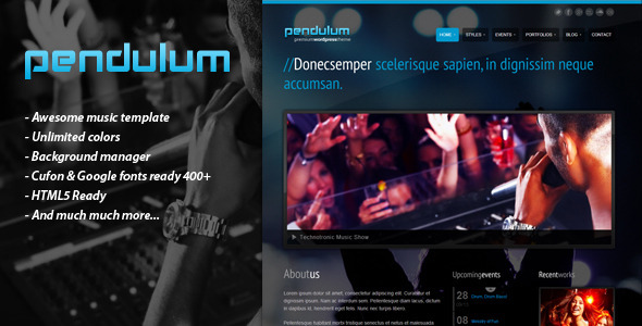 PENDULUM â€“ Premium Wordpress Theme - Portfolio Creative