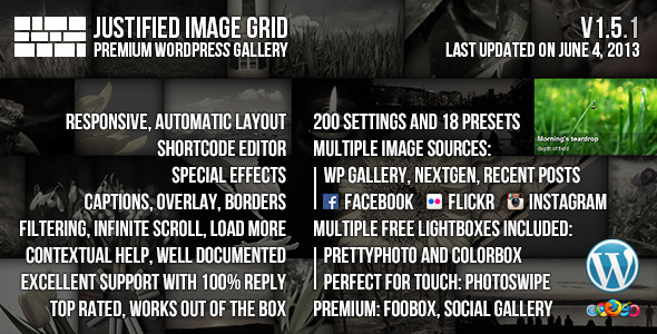 Justified Image Grid - Premium WordPress Gallery - CodeCanyon Item for Sale