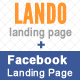 Lando landing page with facebook template - ThemeForest Item for Sale