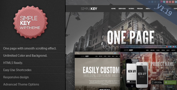 SimpleKey - One Page Portfolio WordPress Theme - Portfolio Creative