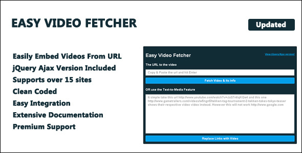 Easy Video Fetcher - CodeCanyon Item for Sale