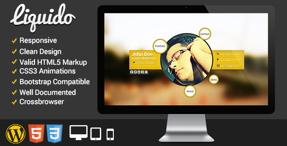 banner.  large preview Download Liquido   Responsive Personal Website