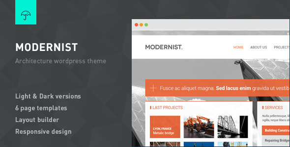 Modernist - Architecture&Engineer Wordpress Theme - Creative WordPress