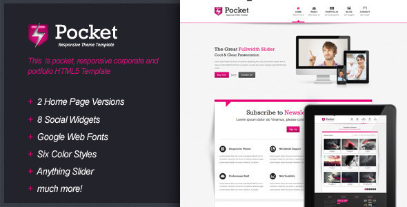 Pocket Responsive HTML5 Theme - Creative Site Templates