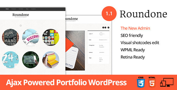 Roundone - Ultimate Portfolio WP Theme - Portfolio Creative