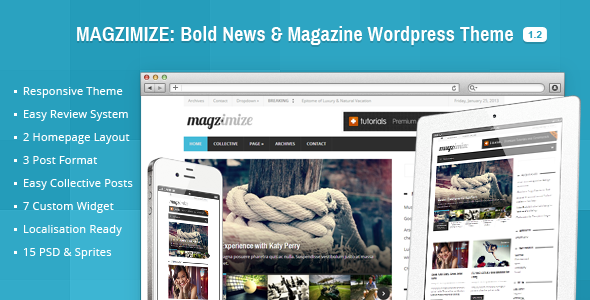 Magzimize: Bold News & Magazine Wordpress Theme - Blog / Magazine WordPress
