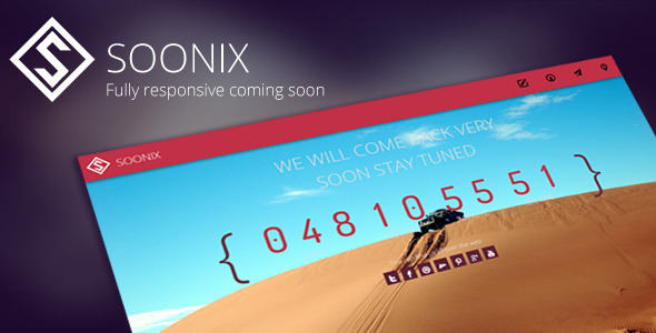 Soonix | Responsive Coming Soon Template (Under Construction)