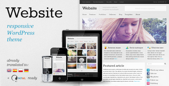 Website - responsive WordPress theme - Personal Blog / Magazine