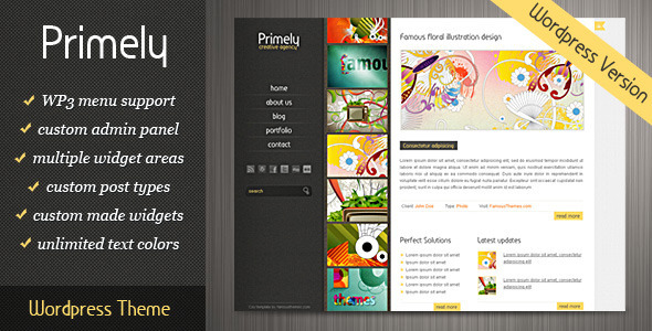 Primely Wordpress Theme - Portfolio Creative