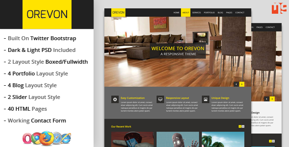 Orevon - Multipurpose HTML5 Responsive Template - Business Corporate