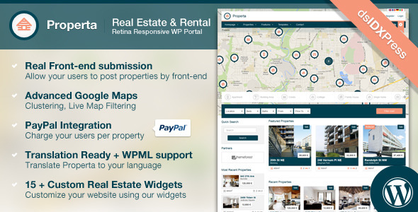 Properta - Real Estate WordPress Theme - Business Corporate