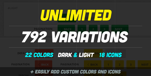Unlimited - 792 Flat Multipurpose CSS3 Buttons - CodeCanyon Item for Sale