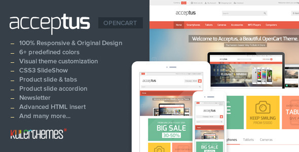 Acceptus – Responsive theme for mobile store owner (Technology)
