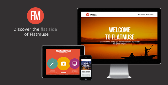 Flatmuse - One Page Muse Theme - Creative Muse Templates