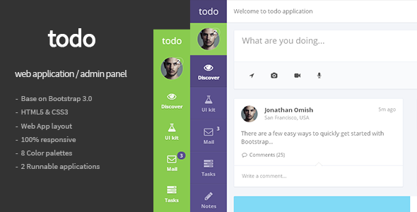 todo - Web Application and Admin Panel Template - Admin Templates Site Templates