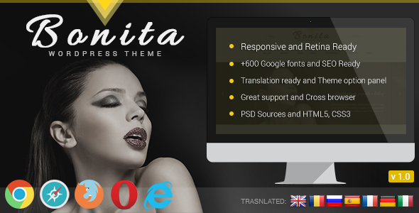 Bonita Responsive WordPress Theme - Celebrity / Gossip Entertainment