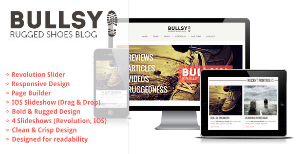 Bullsy - A Rugged & Bold Responsive Blog Theme