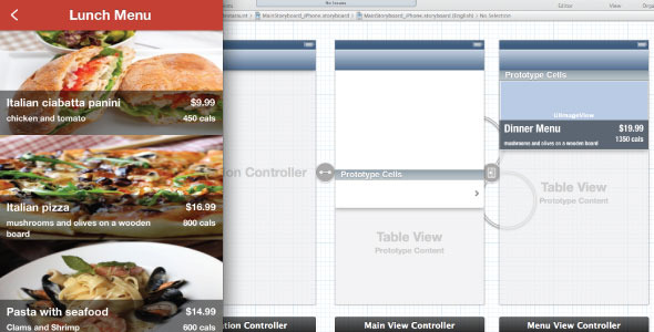 iOS Restaurant Image Menu - CodeCanyon Item for Sale