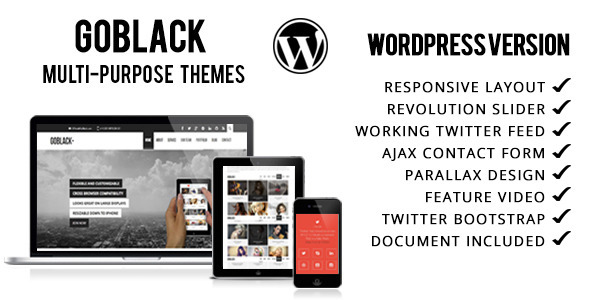GoBlack - Onepage Parallax WordPress Theme - Portfolio Creative