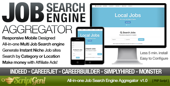 Instant Job Search Engine Aggregator - CodeCanyon Item for Sale