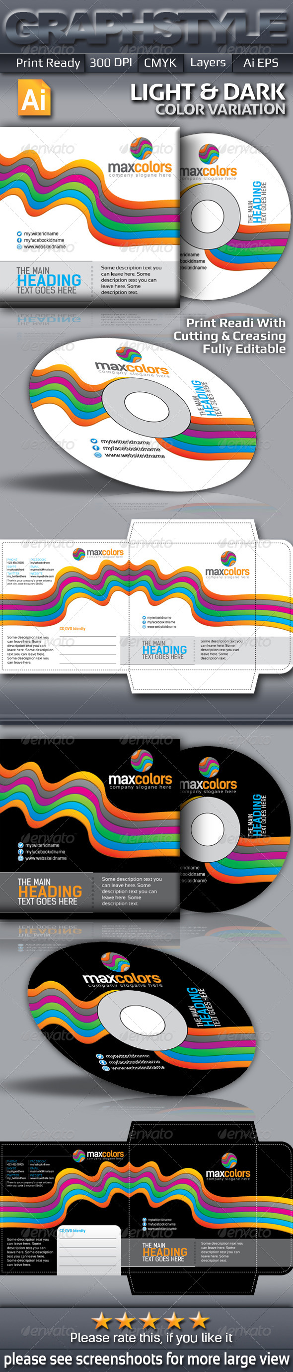 Maxcolors CD Sleeve & Sticke (CD & DVD artwork)