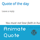 Responsive Animate Quote Rotator WordPress Plugin - CodeCanyon Item for Sale