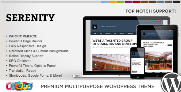 WP Serenity Responsive Multipurpose Theme - Corporate WordPress