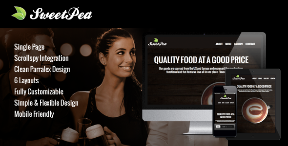 Sweet Pea - Responsive HTML One Page Template - Creative Site Templates