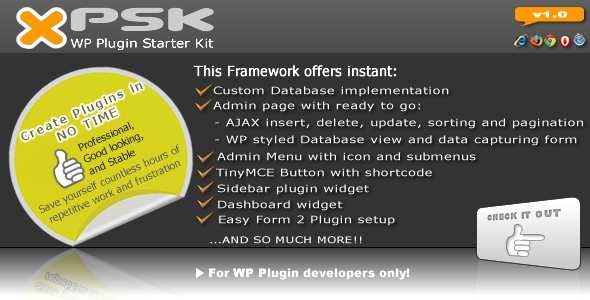 XPSK - WordPress Plugin Starter Kit - CodeCanyon Item for Sale