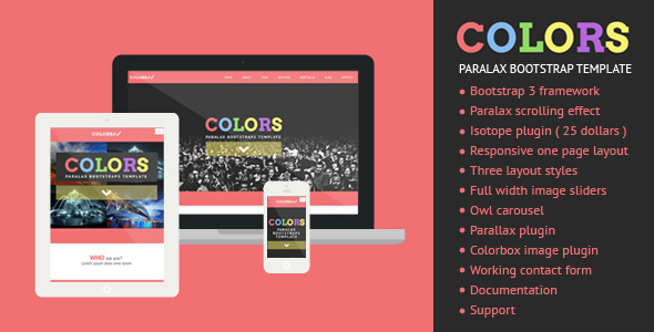 Colors - Paralax Bootstrap HTML5 Template - Creative Site Templates