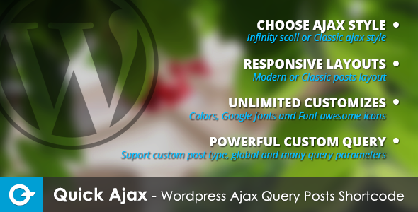 Quick Ajax - WordPress Ajax Query Shortcode - CodeCanyon Item for Sale