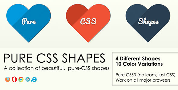 Pure CSS Shapes - Vol. 1