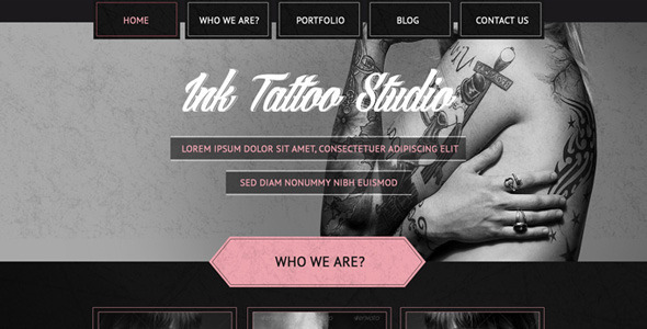 Tattoo Studio - One Page Portfolio Template - Portfolio Creative