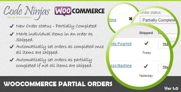 Woocommerce Partial Orders - CodeCanyon Item for Sale