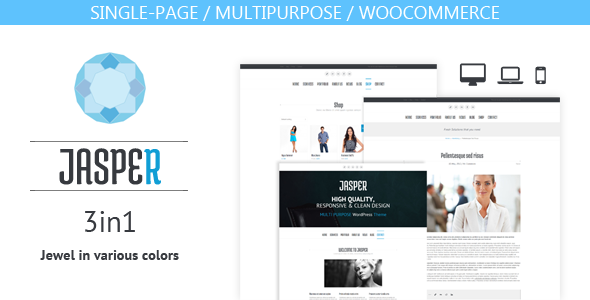 Jasper - 3 in 1 theme (one-page/multipurpose/shop) - Business Corporate