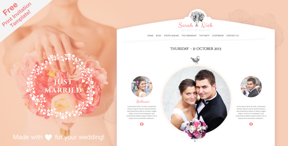 The Wedding Day Responsive Theme - Wedding WordPress